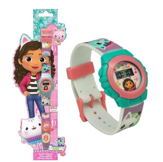 Kids Euroswan digitalne hodinky gabby's dollhouse macaci domcek gabi